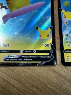 Pokemon Celebrations Flying Pikachu V #006/025 + Surfing Pikachu V #008/025 - Image 5