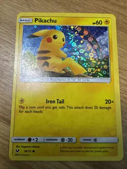 Pikachu 28/73- Cosmos Holo Rare- Shining Legends Pokemon TCG - Image 1