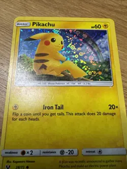 Pikachu 28/73- Cosmos Holo Rare- Shining Legends Pokemon TCG - Image 3