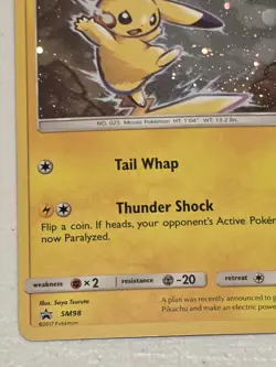 Pikachu Holo Pokemon Sun & Moon Black Star Promo #SM98 - Image 5