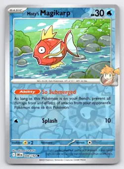 Pokemon Misty's Magikarp Destined Rivals DRI C REVERSE HOLO 048/182 NM - Image 1