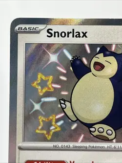 Pokemon TCG Snorlax 202/091 Shiny Holo Rare Paldean Fates - Image 2