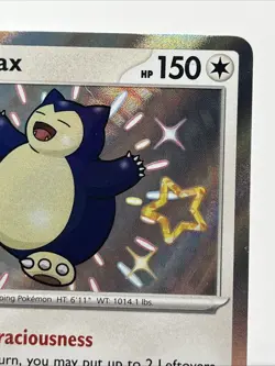 Pokemon TCG Snorlax 202/091 Shiny Holo Rare Paldean Fates - Image 3
