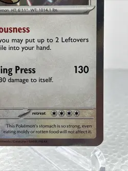 Pokemon TCG Snorlax 202/091 Shiny Holo Rare Paldean Fates - Image 4