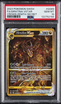 2023 POKEMON SWORD & SHIELD CROWN ZENITH SECRET FULL ART/GIRATINA VSTAR PSA 10 - Image 1