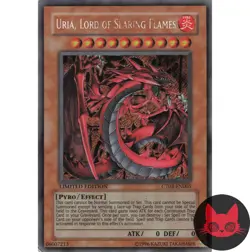 Yugioh Uria, Lord of Searing Flames CT03-EN005 Secret Rare Limited Edition MP - Image 1