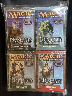 Magic the Gathering MTG Nemesis Theme Decks Complete Set of 4 Factory Sealed - Image 1