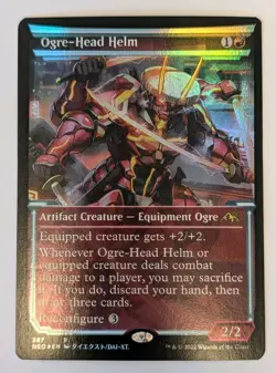 Ogre-Head Helm (Showcase) Kamigawa: Neon Dynasty Foil - MTG RARE - Image 1