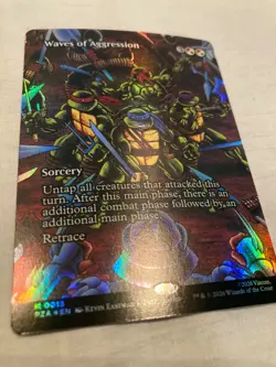 Waves of Aggression Borderless FOIL NM Teenage Mutant Ninja Turtles TMNT MTG - Image 5