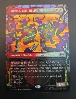 Raph & Leo, Sibling Rivals (Showcase) Teenage Mutant Ninja Turtles MTG Foil NM - Image 1