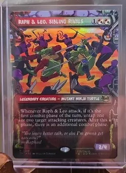 Raph & Leo, Sibling Rivals (Showcase) Teenage Mutant Ninja Turtles MTG Foil NM - Image 3