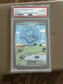 Pokemon Mew EX 'Bubble Mew' SIR 232/091 Paldean Fates English Edition PSA 10 - Image 1