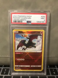 Pokemon TCG Radiant Charizard 020/159 CROWN ZENITH PSA 9 - Image 1