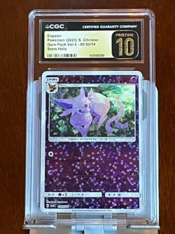 Pokemon Espeon 05 05/14 Gem Pack Vol. 2 Chinese Stars Holo CGC 10 Pristine - Image 1