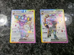 Pokemon Prismatic Evolutions Umbreon & Espeon 175 176 Figure Collection Promos - Image 1