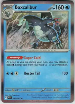Pokemon Baxcalibur - Rare SV02: Paldea Evolved 060/193 NM - Image 1