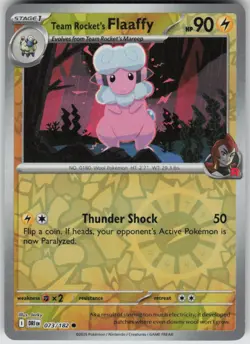 Pokemon Team Rocket's Flaaffy Common SV10: Destined Rivals 073/182 NM - Image 1