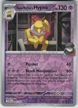 Pokemon Team Rocket's Hypno Uncommon SV10: Destined Rivals 080/182 NM - Image 1