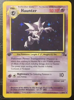 Pokemon TCG: Haunter - 6/62 Fossil Holographic 1st Edition - Near Mint - Image 1