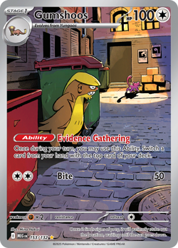 GUMSHOOS 153/132 ILLUSTRATION RARE MEGA EVOLUTION POKEMON NEAR MINT - Image 1