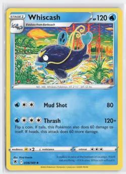 Whiscash 036/189 Uncommon Astral Radiance Pokemon Near Mint - Image 1