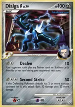 Dialga [G] - 7/127 - Holo Rare PL/MP, English Pokemon Platinum - Image 1
