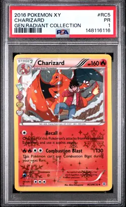 2016 POKEMON XY GENERATIONS RADIANT COLLECTION #RC5 CHARIZARD PSA 1 - Image 1