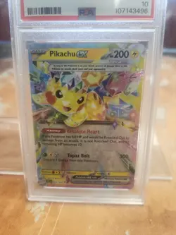 Pikachu Ex #57 PSA 10 Pokemon Surging Sparks - Image 3