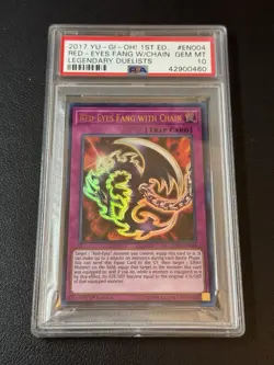 Yu-Gi-Oh! Red-Eyes Fang with Chain LEDU-EN004 1st Edition Ultra PSA 10 Pop 2! - Image 1