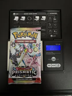 (Lot of 3) HEAVY 22.88g-22.90g Pokemon TCG Prismatic Evolutions Booster Packs - Image 2