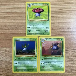Pokemon TCG Oddish Gloom Vileplume Jungle 1999 Evolution Card Lot - Image 1