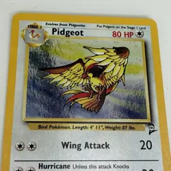 2000 Pokemon PIDGEOT Base Set 2 HOLO Foil Card 14/130 WotC Rare - Image 3