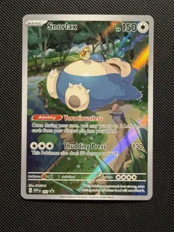 Pokemon 2023 TCG Snorlax SVP 051 Illustration Rare Full Art 151 Promo NM - Image 1