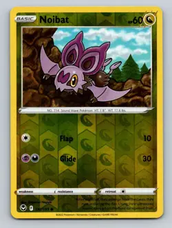 Noibat 132/195 Common Silver Tempest Pokemon Reverse Holo NM - Image 1