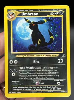Pokemon TCG NM Umbreon 13/75 Neo Discovery Unlimited Holo Rare NEAR MINT - Image 1