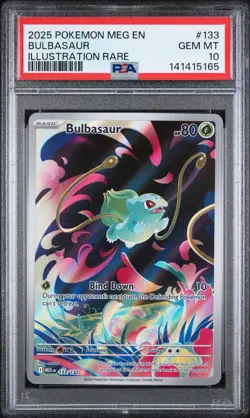 2025 POKEMON MEG EN-MEGA EVOLUTION #133 BULBASAUR ILLUSTRATION RARE PSA 10 - Image 1