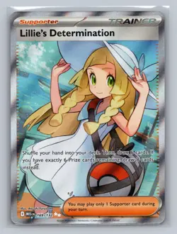 Lillie's Determination 169/132 Ultra Rare Mega Evolution Pokemon NM - Image 1
