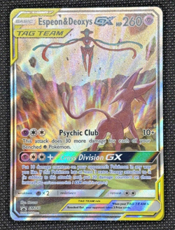 Pokemon Espeon & Deoxys GX Tag Team Full Art Holo Promo SM240 - LP+ - Image 1