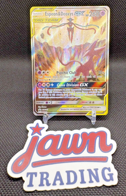 Pokemon Espeon & Deoxys GX Tag Team Full Art Holo Promo SM240 - LP+ - Image 2