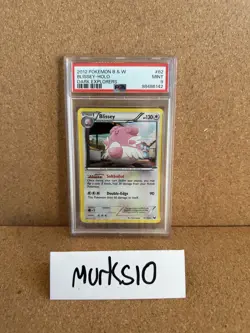 2012 Blissey Holo | Dark Explorers | PSA 9 Mint | English | Pokemon - Image 1