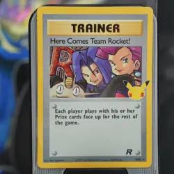 HOLO Here Comes Team Rocket 15/82 NM / M Pokemon 25th Celebrations Classic Card - Image 1