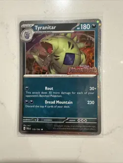 Pokemon Tyranitar 135/193 STAMPED Paldea Evolved Special Collection PROMO NM TCG - Image 1