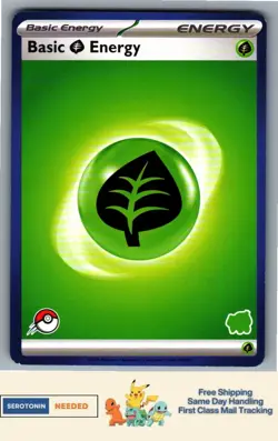 Grass Energy Blue Border My First Battle Bulbasaur Stamped Single Card Pokemon - Image 1