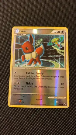Eevee 48/90 Reverse Holo HGSS Undaunted Pokemon Card - NM Common - Image 1