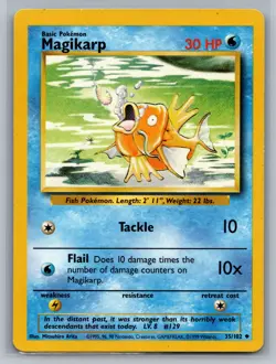 Magikarp Base Set #035/102 Uncommon Pokemon Card - Image 1
