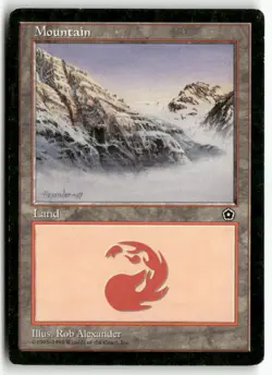 Mountain (158) 158 Land Portal Second Age Magic: The Gathering Moderately Played - Image 1