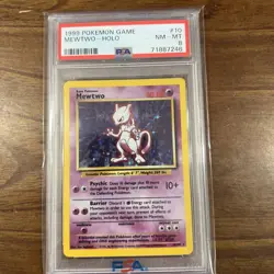 Pokemon TCG Mewtwo Base Set 10/102 Holo PSA 8 - Image 1