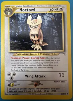 Pokemon TCG Noctowl 42/111 Neo Genesis English - Image 1