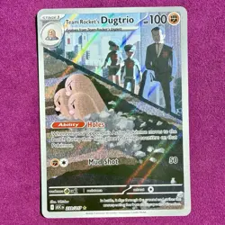 Team Rocket’s Dugtrio 239/217 Pokemon IR Illustration Rare Ascended Heroes NM - Image 1