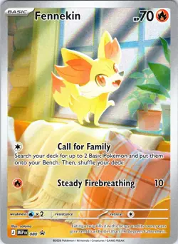Fennekin 080 Holo Promo ME: Mega Evolution Promo Pokemon Holo Near Mint - Image 1